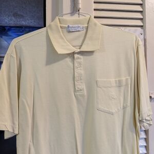 Burberry Men's Polo in Light Cream